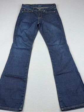 Lucky Brand Sweet N Low Flare Jeans 4/27 Low Rise Dark Wash Boho